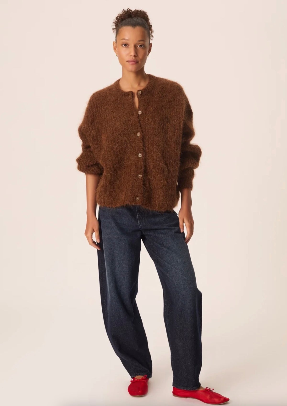 Des Petits Hauts - Cardigan Alma Cognac Chine