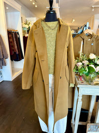 Indi & Cold - 100% wool Hooded Coat in Camel