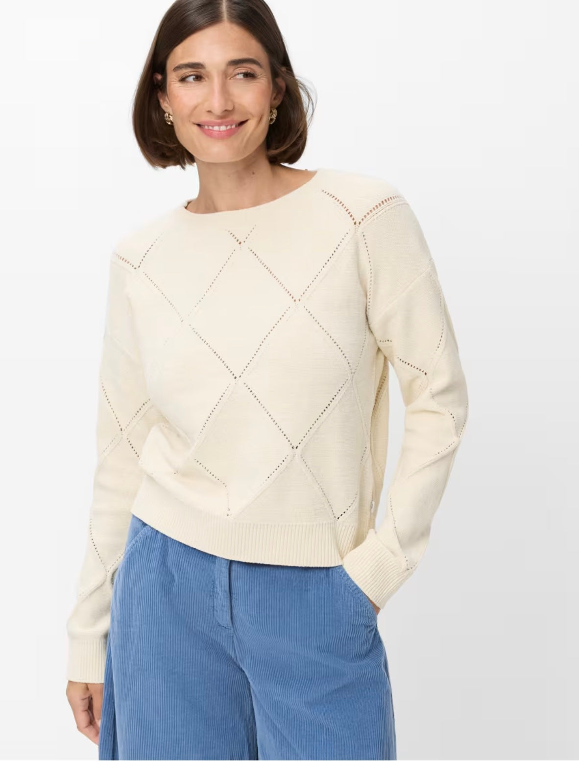 Brax - Lisa Sweater with Diamond Pattern