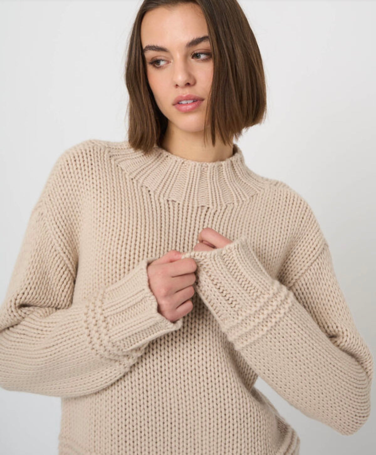 Repeat Cashmere - Chunky Cashmere Stand-Collar Sweater