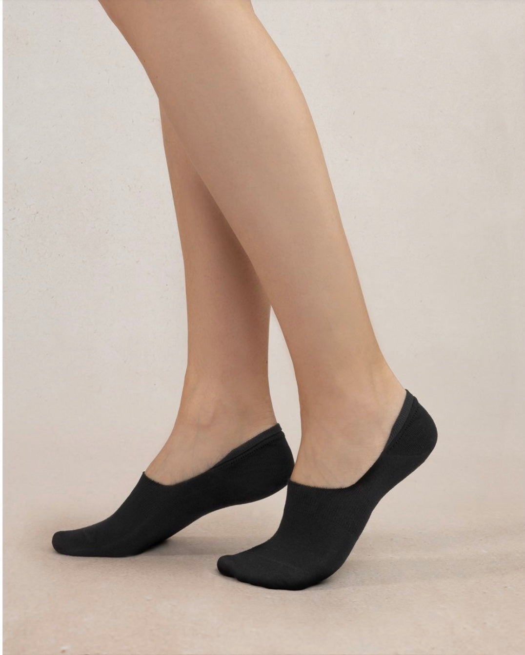 Bleuforet - Cotton invisible socks Black/Black