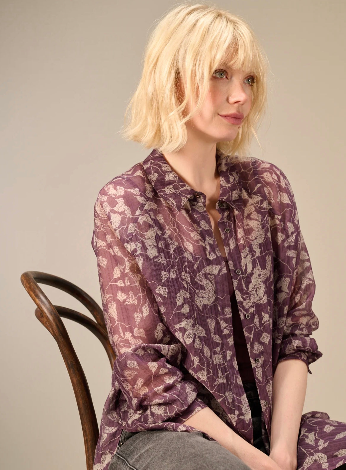 nile - Blouse with floral print