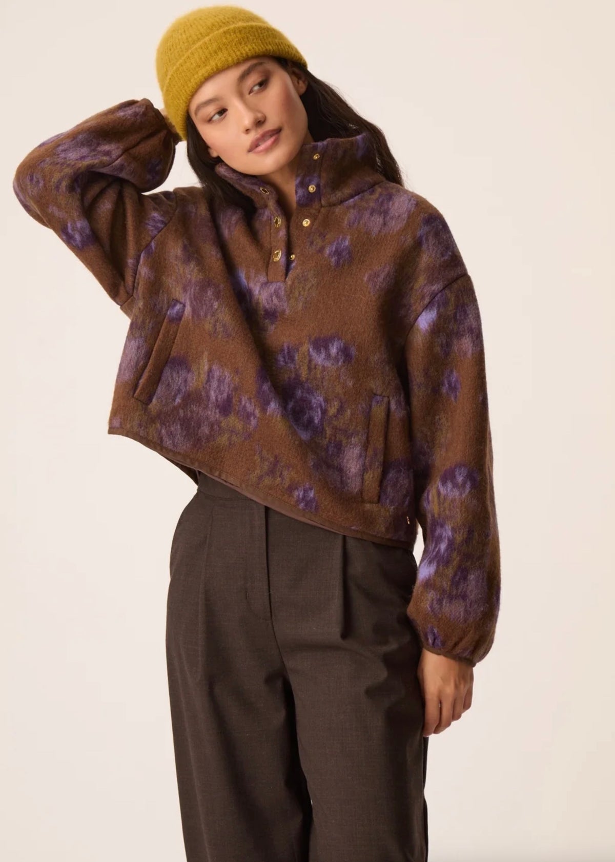 Des Petits Hauts - Isidore Violet Garden Knit Jacket