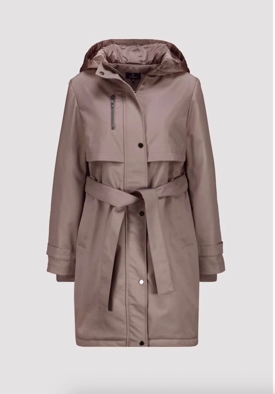 Monari - Coat with tie belt