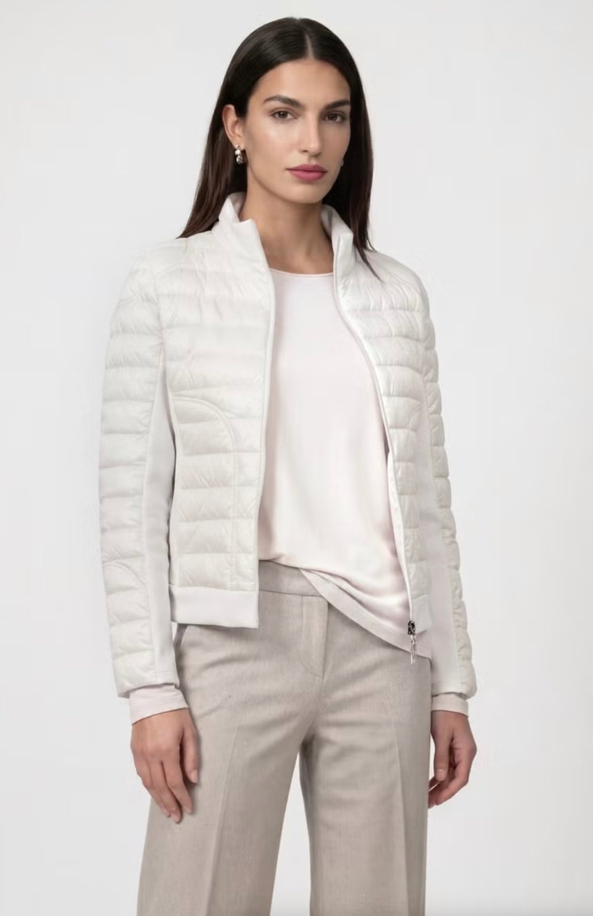 Monari - Quilted jacket with neoprene