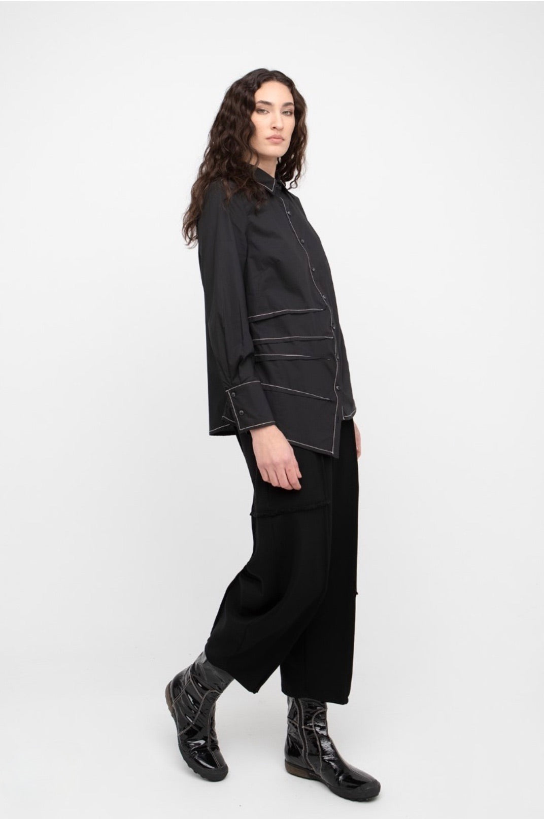 Ozai N Ku - Black Cotton Shirt