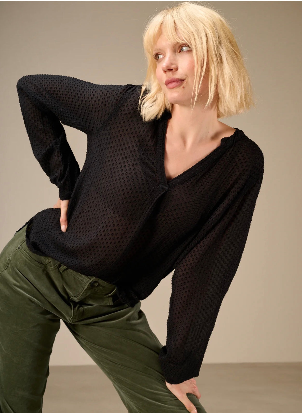 Nile - Jacquard Chiffon blouse