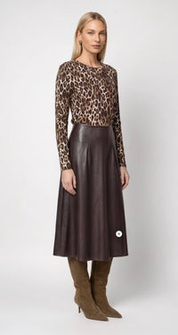 Monari - Long-sleeve shirt with leopard print