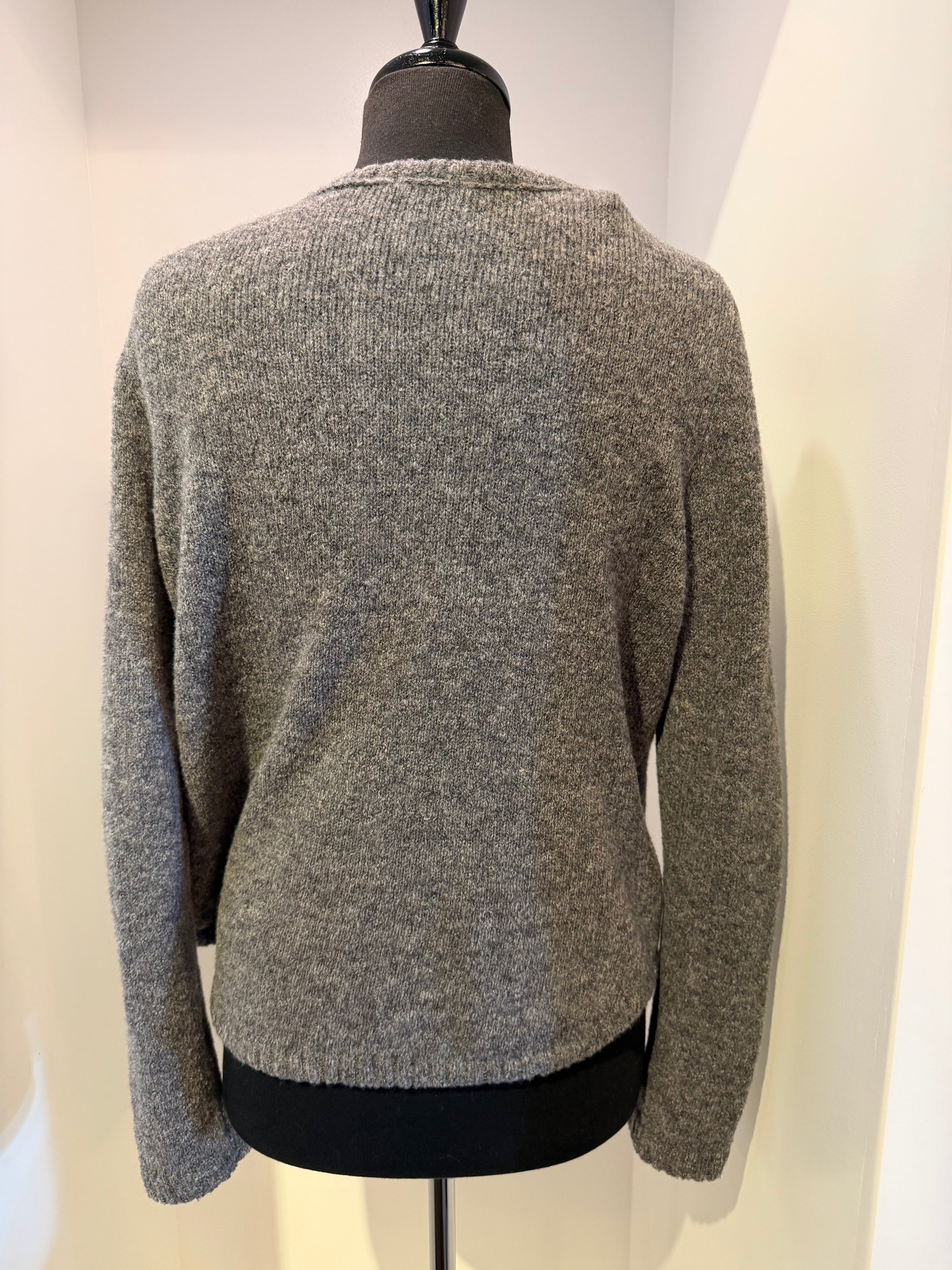 Grizas - Heathered Grey wool Cardigan