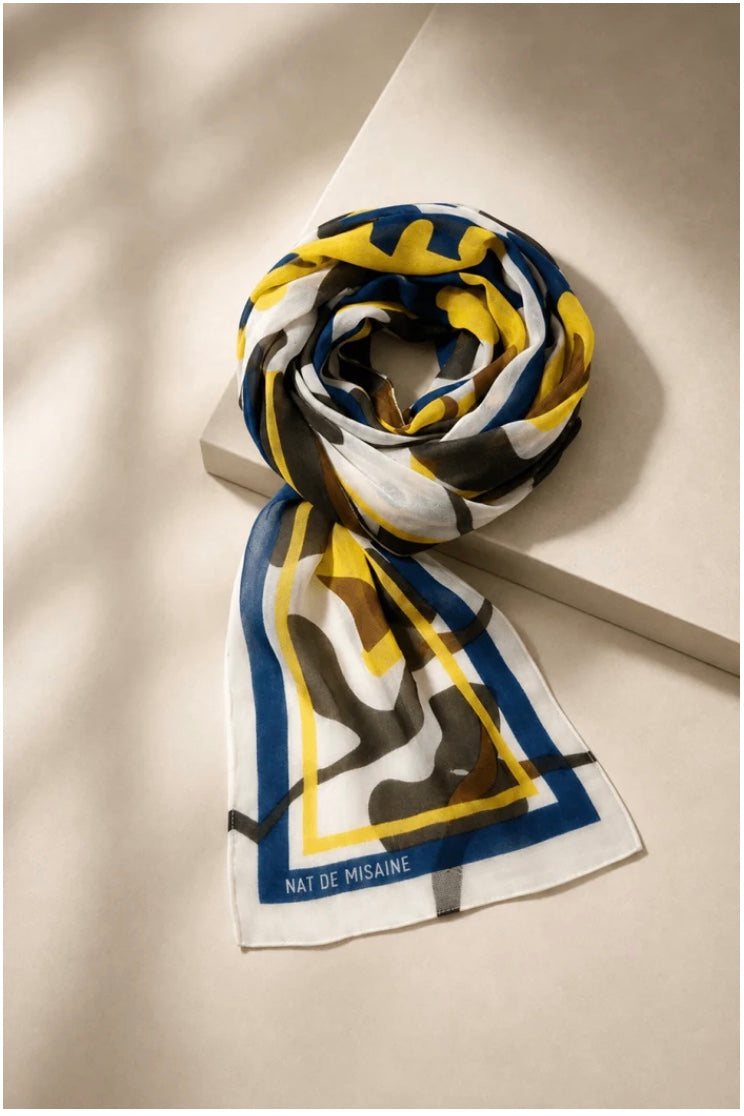 Mat De Misaine - Anis Printed wool scarf