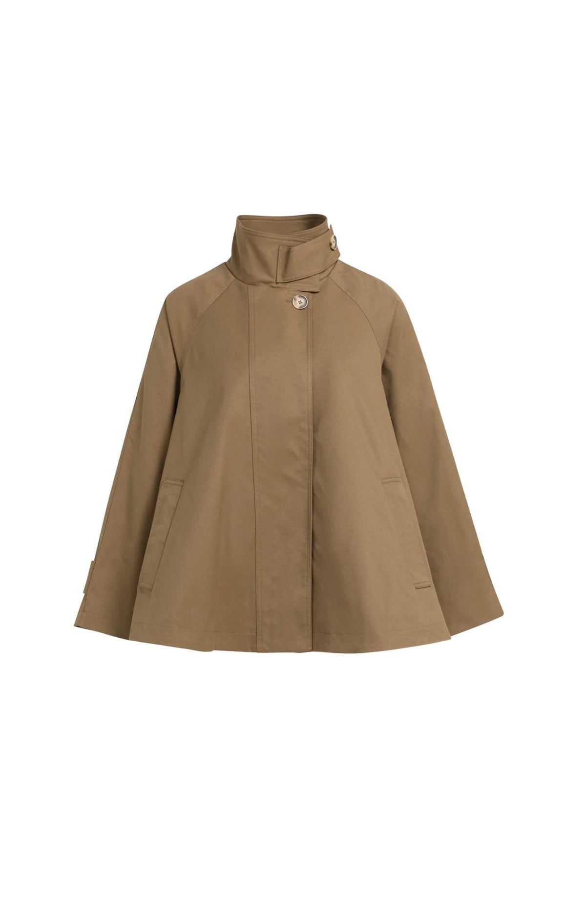 YAYA - A-line trench jacket with stand collar