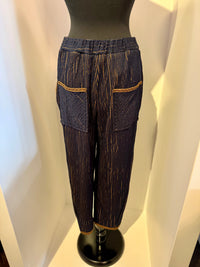 Ozai N Ku - Textured Striped Trousers