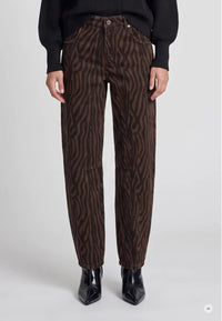 Marc Aurel - Barrel jeans with tiger print
