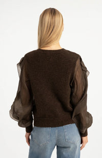 YaYa - Knitted sweater with ruffle sleeves