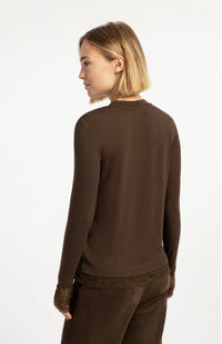 YaYa - Long sleeve jersey top with lace detail