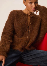 Des Petits Hauts - Cardigan Alma Cognac Chine
