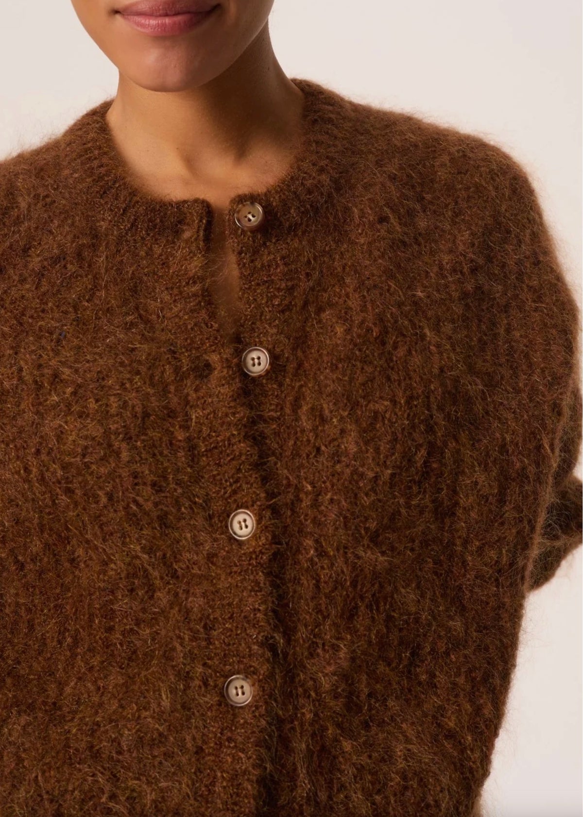 Des Petits Hauts - Cardigan Alma Cognac Chine