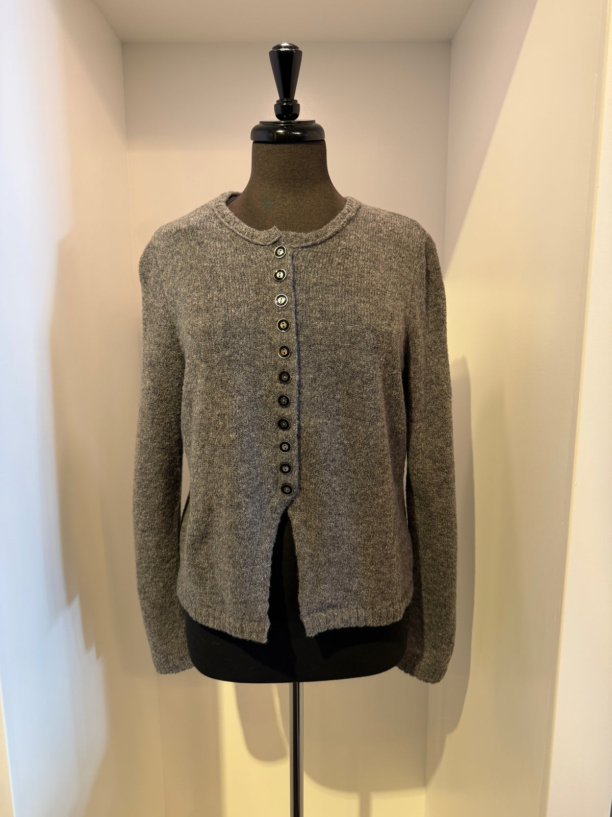 Grizas - Heathered Grey wool Cardigan