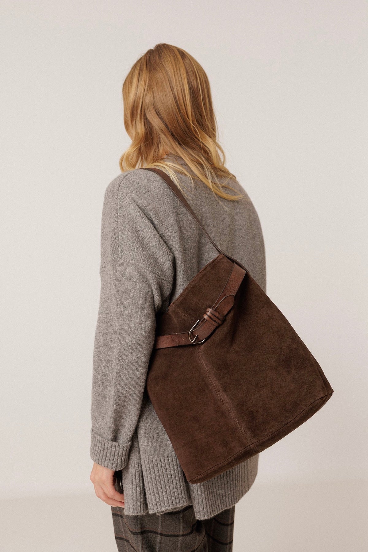 Indi & Cold - Medium split-suede bag