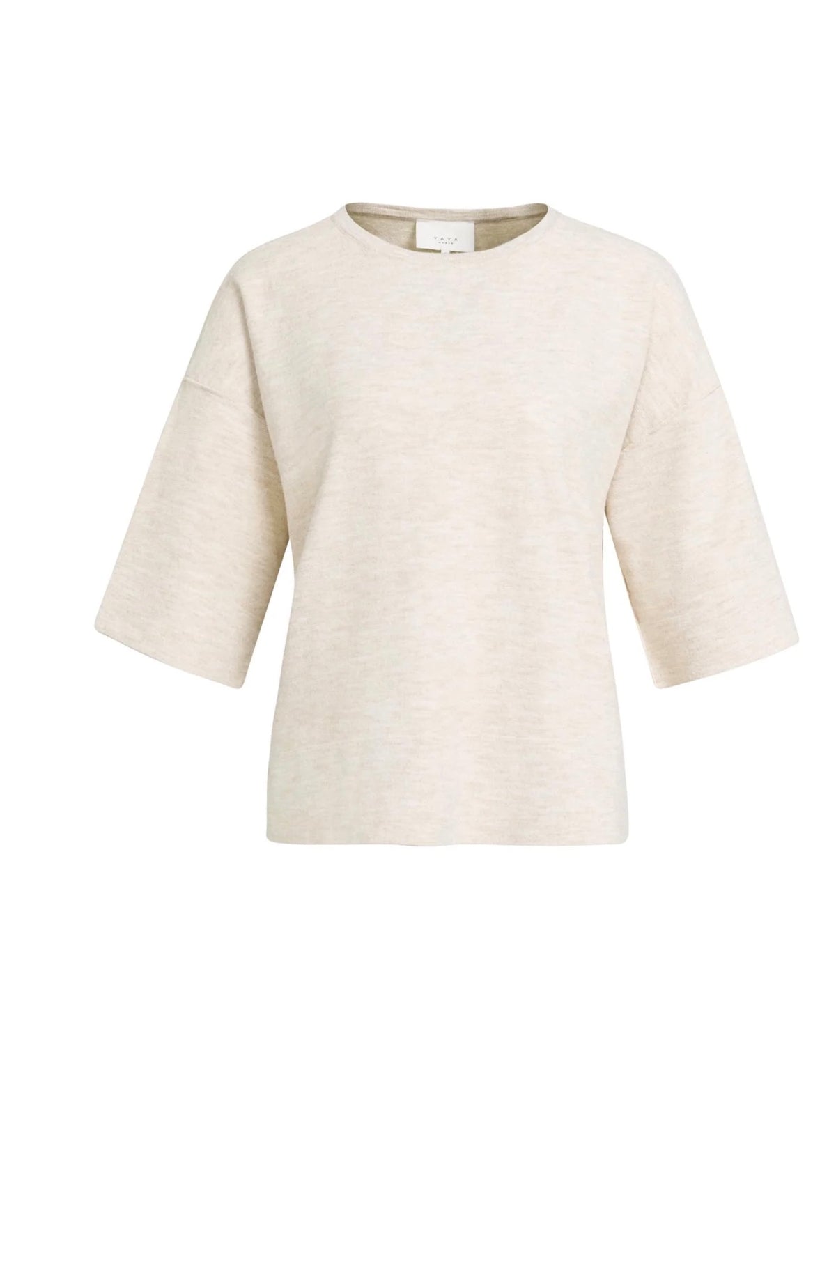 YAYA - Fine knitted oversized T-shirt with half-length sleeves
