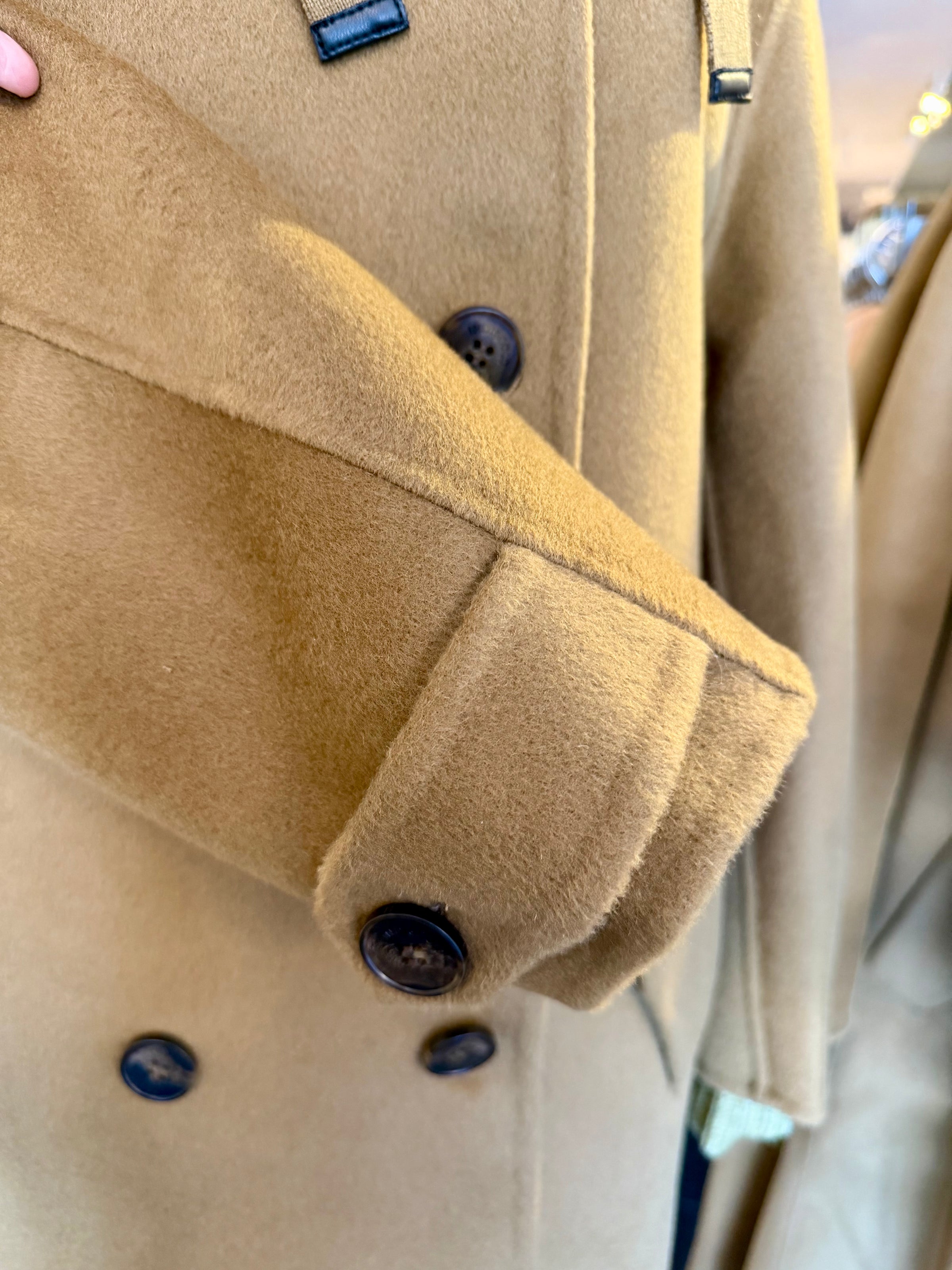 Indi & Cold - 100% wool Hooded Coat in Camel