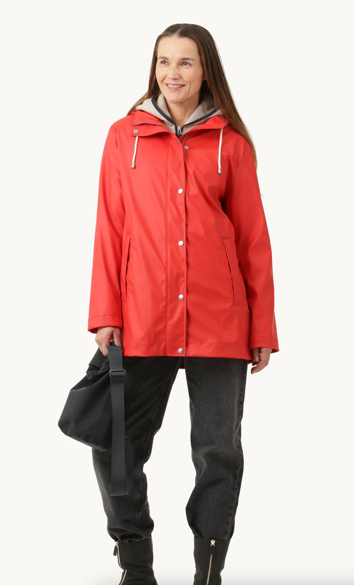 Ilse Jacobsen- Short Rain Jacket in Fire
