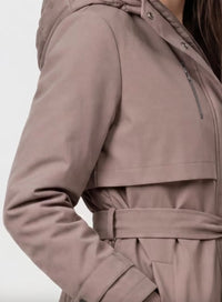 Monari - Coat with tie belt
