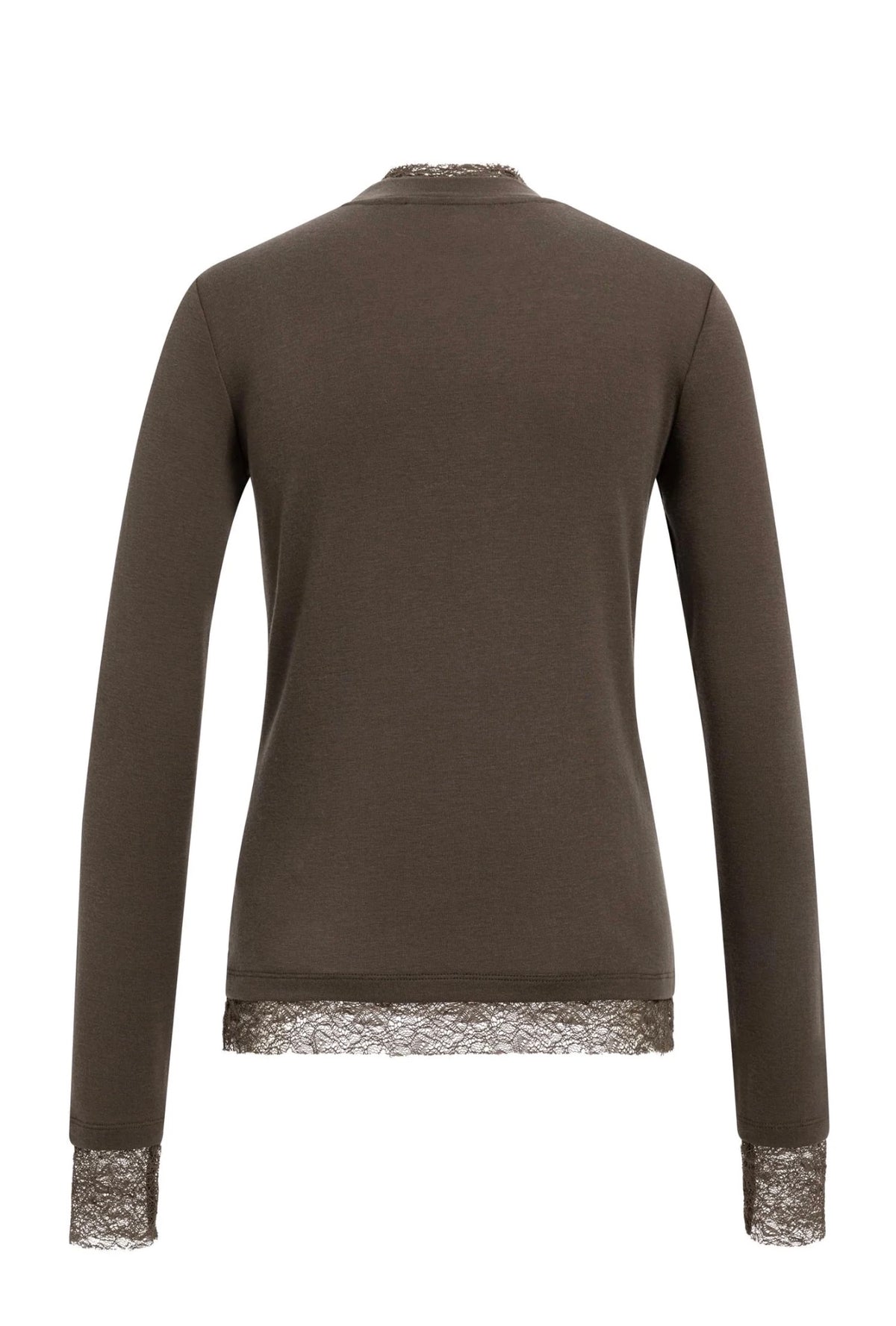 YaYa - Long sleeve jersey top with lace detail