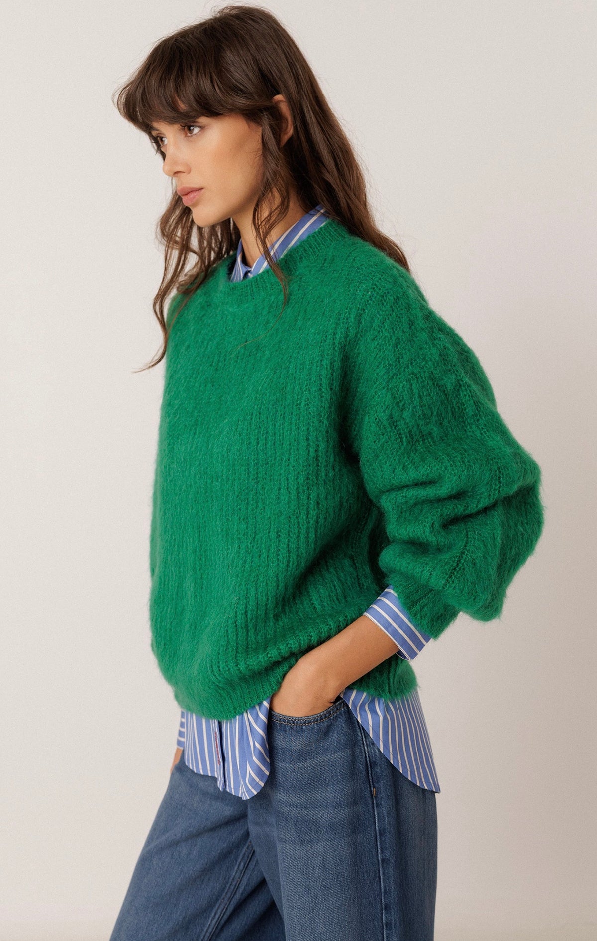 Indi & Cold - Brushed Effect Mohair Sweater